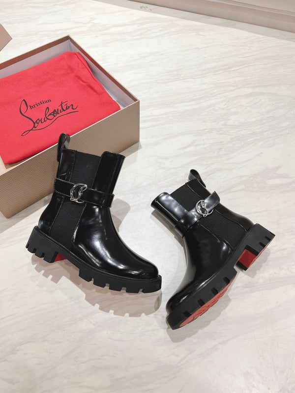 CL 25C Chelsea Booty Lug Black Patent Leather 167671