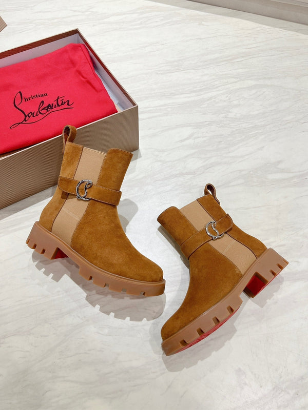 CL 25C Chelsea Booty Lug Amber Orange Suede 167679