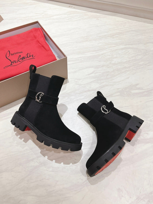 CL 25C Chelsea Booty Lug Black Suede 167683