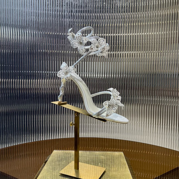 RC 25C Flower Fairy Cinturino a forma di serpente in pelle di pecora bianca di cristallo 174925