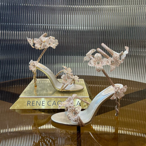 RC 25C Flower Fairy Snake-Shaped Flower Strap Crystal Pink Sheepskin 174933