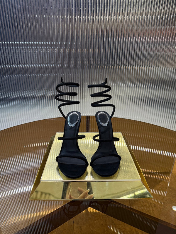 RC 25C Classic Sandals 9.5cm Black Sheepskin 310621