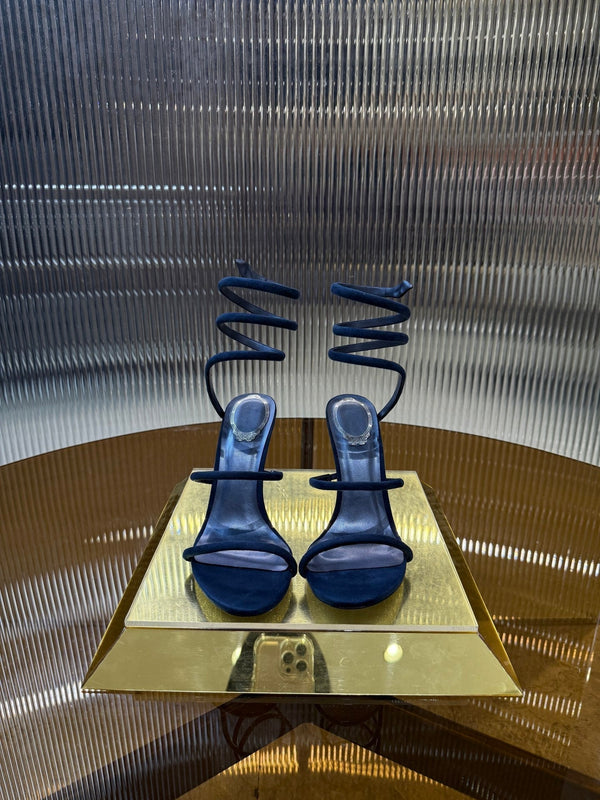 RC 25C Classic Sandals 9.5cm Navy Blue Sheepskin 310624