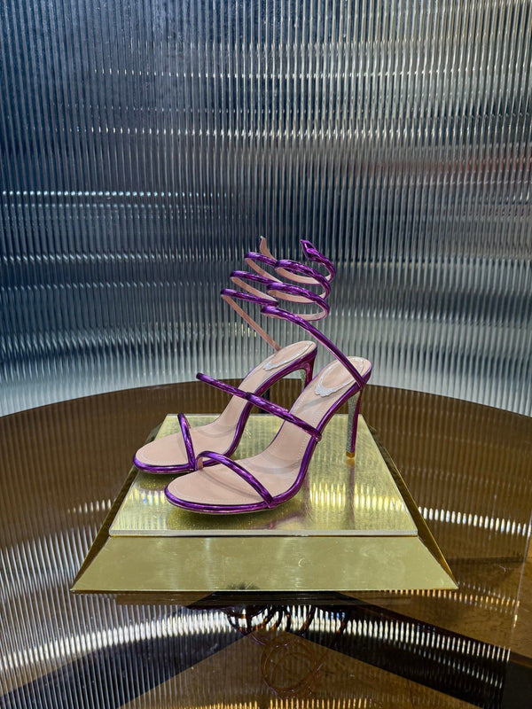 RC 25C Snake-Shaped Sandals 9.5cm Purple Sheepskin 310628