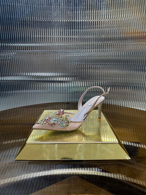 RC 25C Retro Slingbacks 7.5cm Gradient Pink Sheepskin 310637