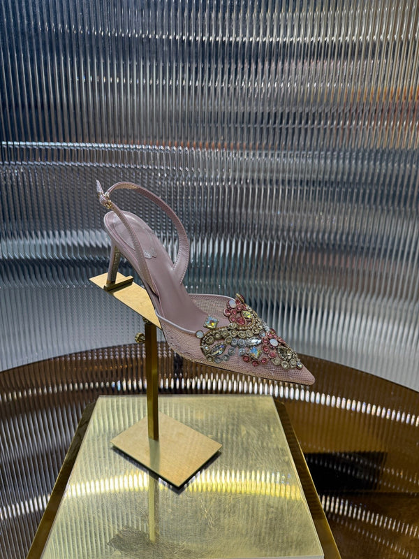 RC 25C Retro Slingbacks 7.5cm Gradient Pink Sheepskin 310637