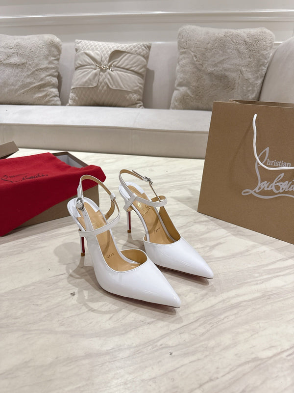 CL 25 Slingback White Gloss Calf Patent Leather 307521