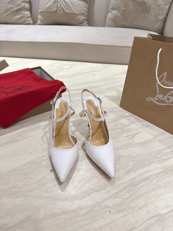 CL 25 Slingback White Gloss Calf Patent Leather 307521