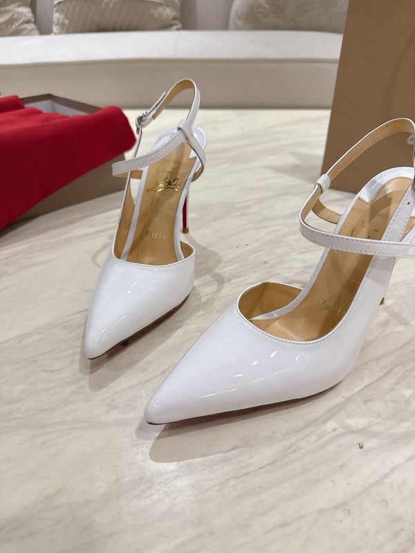 CL 25 Slingback White Gloss Calf Patent Leather 307521