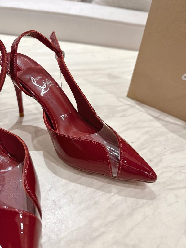 CL 25 Slingback Sandals Red PVC Gloss Calfskin 307532
