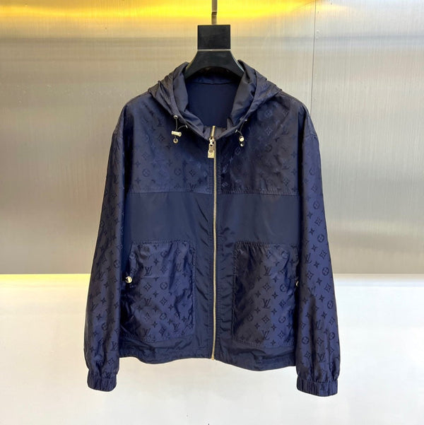 GIACCA A VENTO MONOGRAM BLU NAVY LV 238897