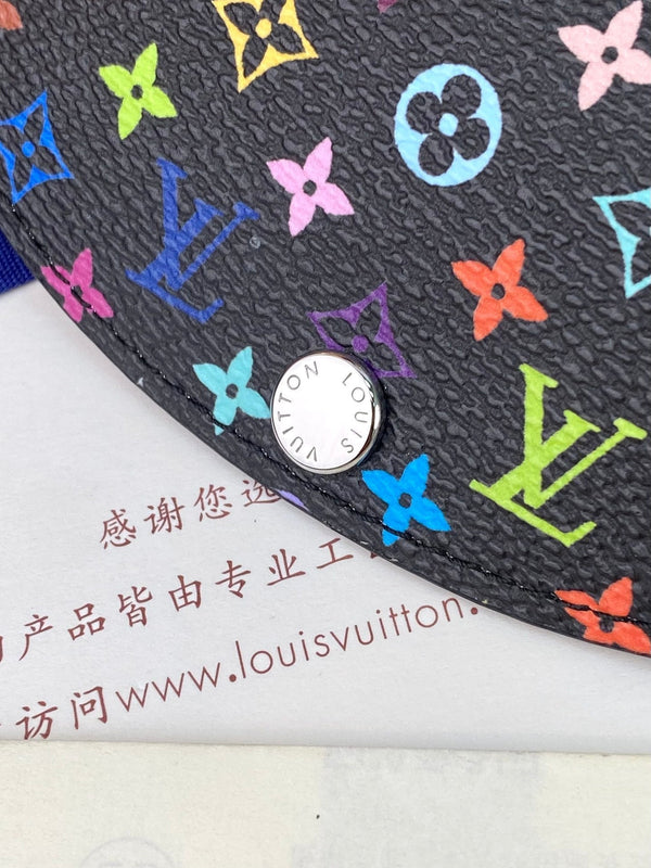 LV x TM Rosalie Coin Purse Black Multicolor Monogram Canvas