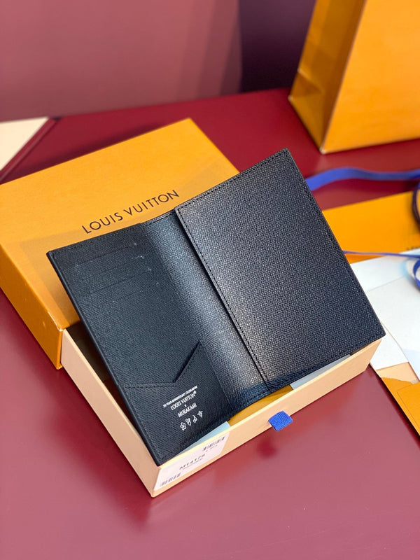 LV x TM Passport Cover Black Multicolor Monogram Canvas