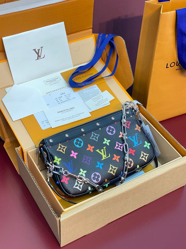 LV x TM Pochette Accessoires 22cm Nero Multicolore Monogram Canvas