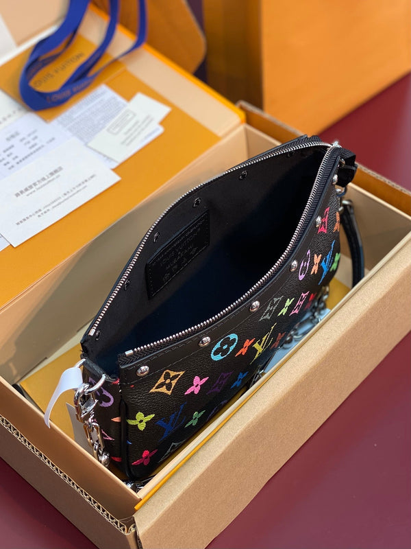 LV x TM Pochette Accessoires 22cm Nero Multicolore Monogram Canvas