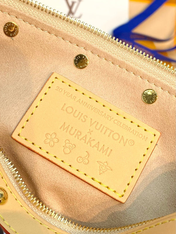 LV x TM Pochette Accessoires 22cm Tela Monogramma Multicolore Bianca