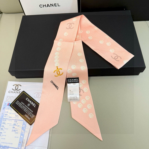 CC Twilly Mini Scarf 120cm Light Pink Mulberry Silk 949111