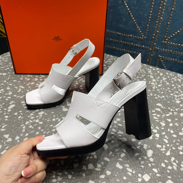 SANDALO ERIS 95 IN PELLE DI AGNELLO NEVE