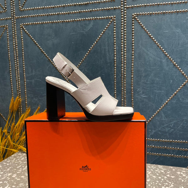 SANDALO ERIS 95 IN PELLE DI AGNELLO NEVE