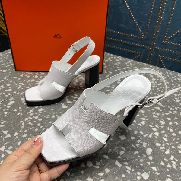 SANDALO ERIS 95 IN PELLE DI AGNELLO NEVE