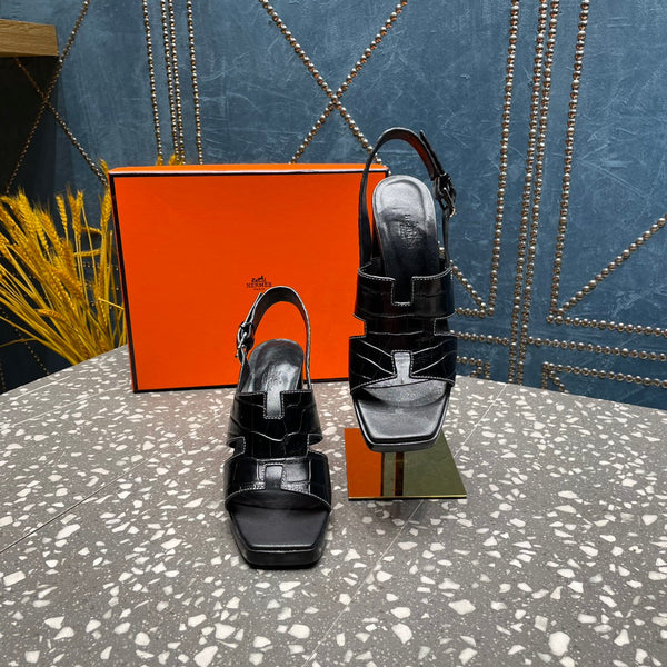 ERIS SANDAL 95 BLACK CALFSKIN