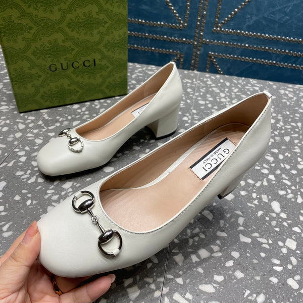 HIGH PUMP 55MM IN WHITE SHEEPSKIN