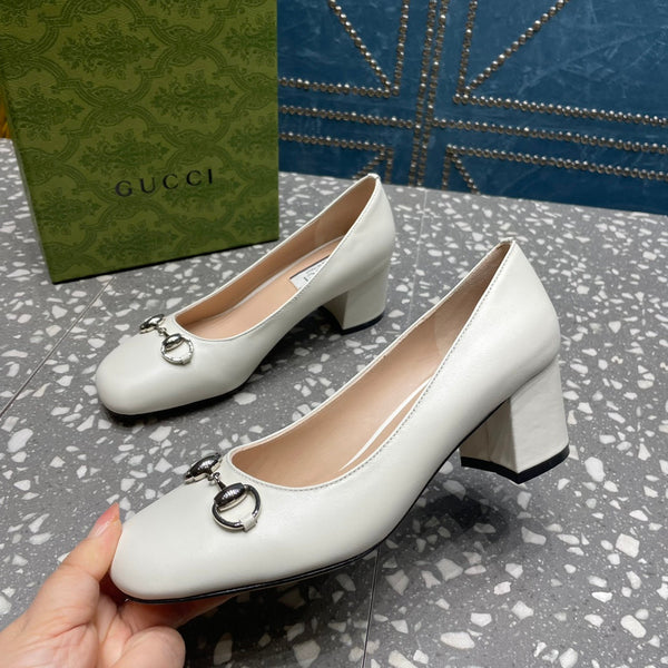 HIGH PUMP 55MM IN WHITE SHEEPSKIN