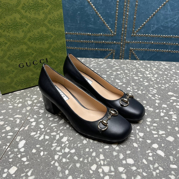 HIGH PUMP 55MM IN BLACK SHEEPSKIN