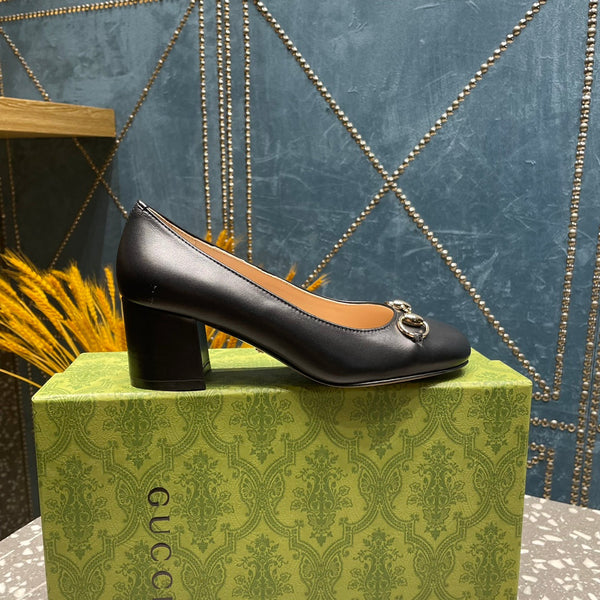 HIGH PUMP 55MM IN BLACK SHEEPSKIN