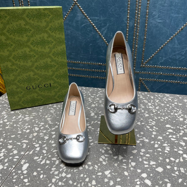 HIGH PUMP 55MM IN SILVER SHEEPSKIN