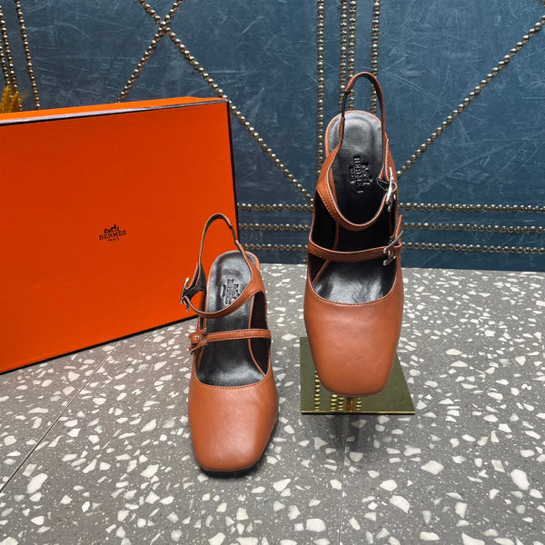 HM Jackie 80 Pump Brown Cowhide 962917