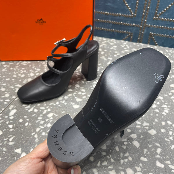 HM Jackie 80 Pump Black Cowhide 962919