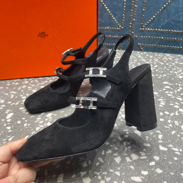 HM Jackie 80 Pump Black Suede 962923