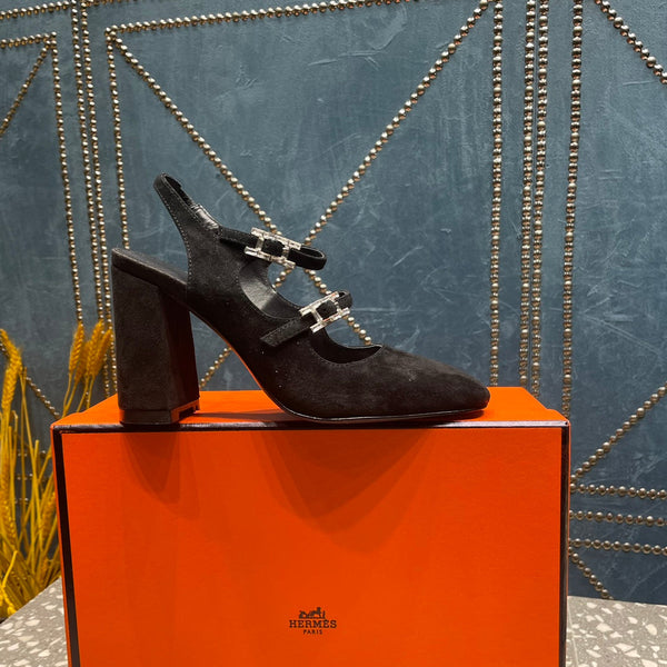 HM Jackie 80 Pump Black Suede 962923