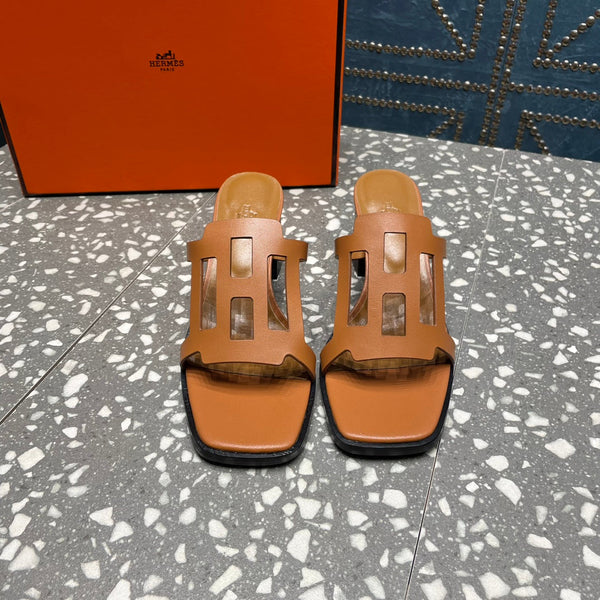 HM Lzzy 50 Sandal Brown Orange Lambskin 962947