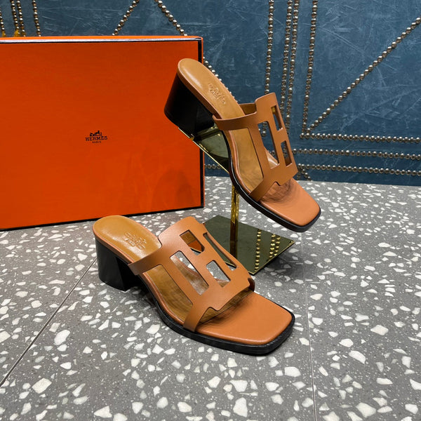 HM Lzzy 50 Sandal Brown Orange Lambskin 962947
