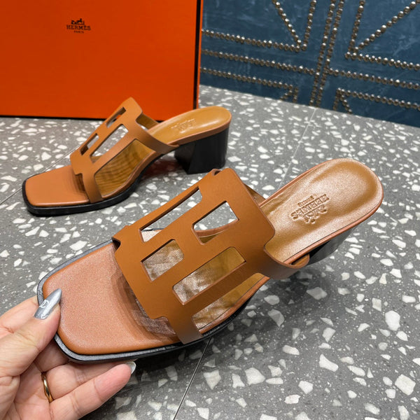 HM Lzzy 50 Sandal Brown Orange Lambskin 962947