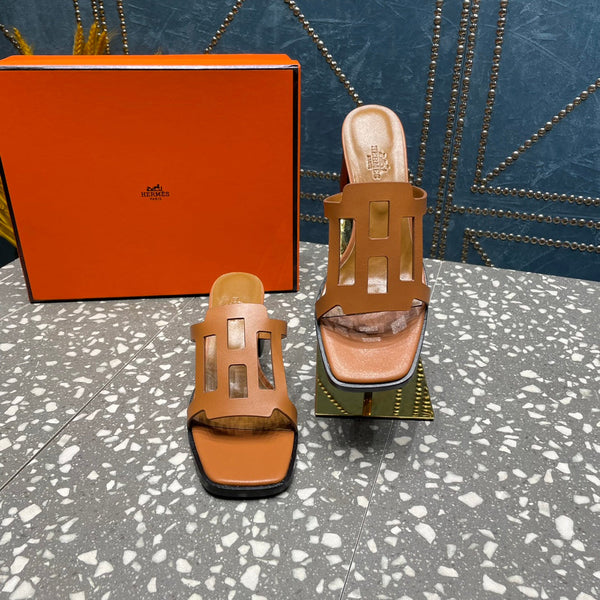 HM Lzzy 50 Sandal Brown Orange Lambskin 962947