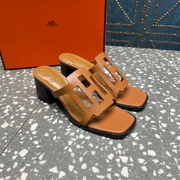 HM Lzzy 50 Sandal Brown Orange Lambskin 962947