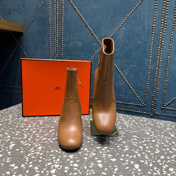 HM Lisa Ankle Boots 80mm Brown Cowhide 531562