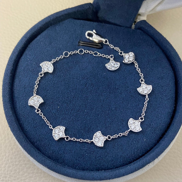 Graff New Full Diamond 8-Fan Shaped Sliver Bracelet