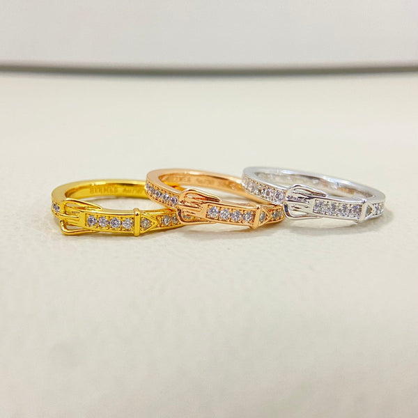 HM Buckle Full Diamond Ring