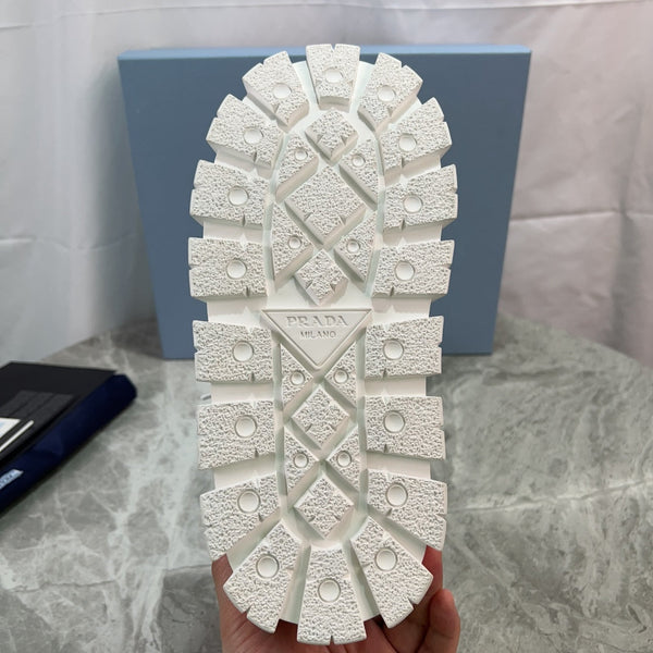 PRA Logo-Plaque Snow Boots White Recycled Polyamide Cowhide 454743