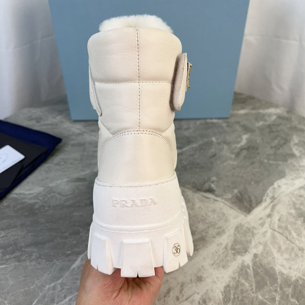 PRA 25s Boots White With Fur Soft Cowhide 454751