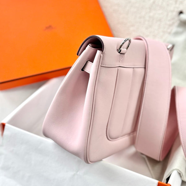 HM Berline Bag 28cm Light Pink Calfskin 284554 (Production time: 25 days)