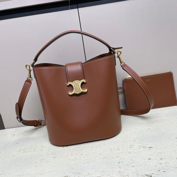 BORSA LOUISE MEDIA 28 IN PELLE DI VITELLO LISCIA COLOR BRONZO