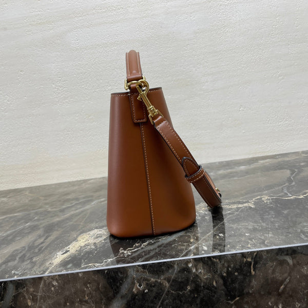 BORSA MINI 19 LOUISE IN PELLE DI VITELLO LISCIA COLOR BRONZO