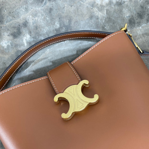BORSA MINI 19 LOUISE IN PELLE DI VITELLO LISCIA COLOR BRONZO