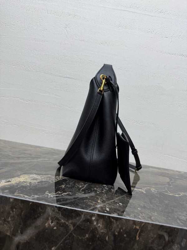 CL Small Hobo Black Supple Smooth Calfskin
