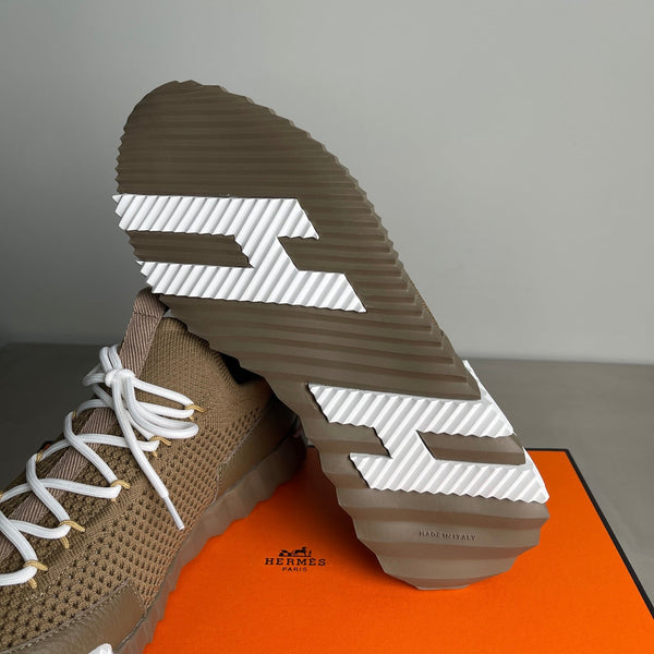 HM Men's 25 Lift Sneaker Olive Green Mesh Calfskin 703768